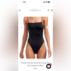 Vitamin A EcoLux Black One Piece Bodysuit